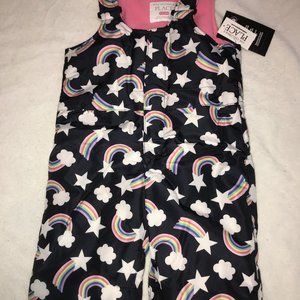 NWT 5t 5 snow bibs snowsuit overalls rainbow childrens place pride ski birthday